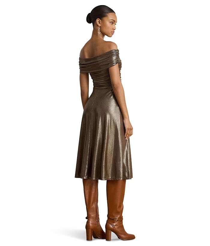 Lauren Ralph Lauren Metallic Off-The-Shoulder Cocktail Dress - Image 2