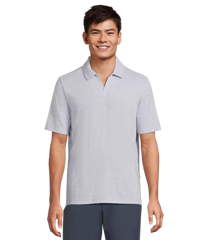 Johnston & Murphy Basket Weave V-Neck Polo