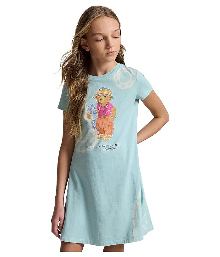 Polo Ralph Lauren Kids Tie-Dye Polo Bear Cotton Jersey Dress (Big Kid) - Image 4