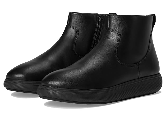 FitFlop IQ-Comff Leather Zip Ankle Boots