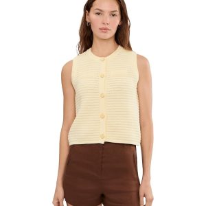 525 america Jayme Button Through Textured Vest