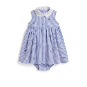 Polo Ralph Lauren Kids Blueberry Cotton Mesh Dress & Bloomer (Infant)