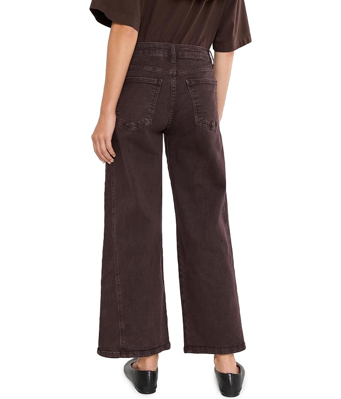 KUT from the Kloth Petite Meg High-Rise Wide Leg Side Panel in Chocolate - Image 4