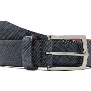 Johnston & Murphy Diagonal Etched Belt