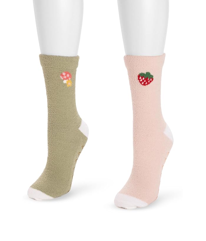 MUK LUKS Cozy 2-Pack Compression Gripper Socks - Image 2