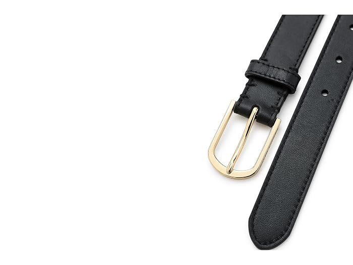Lauren Ralph Lauren Rounded-Buckle Leather Skinny Belt - Image 3