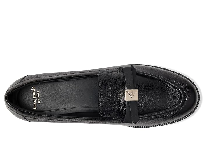 Kate Spade New York Deco Bow Pebbled Leather Loafers - Image 2