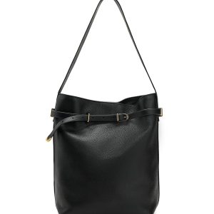 Madewell The Essential Belted Bucket Tote in Leather
