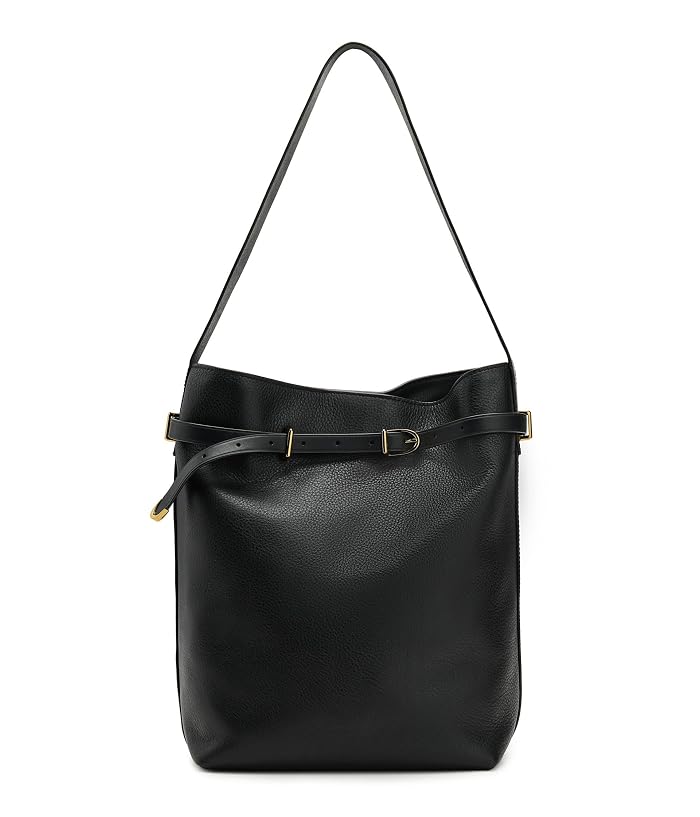 Madewell The Essential Belted Bucket Tote in Leather