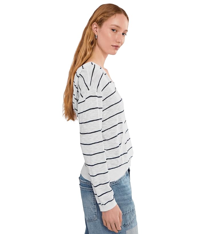 Mod-o-doc Long Sleeve Striped Hoodie Sweater - Image 3