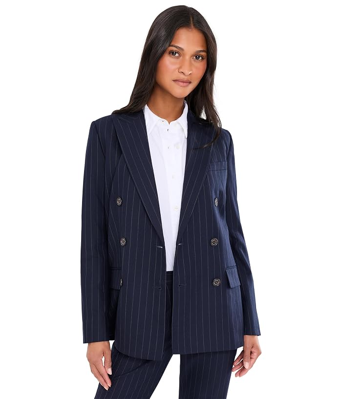 Lauren Ralph Lauren Pinstripe Double-breasted Twill Blazer
