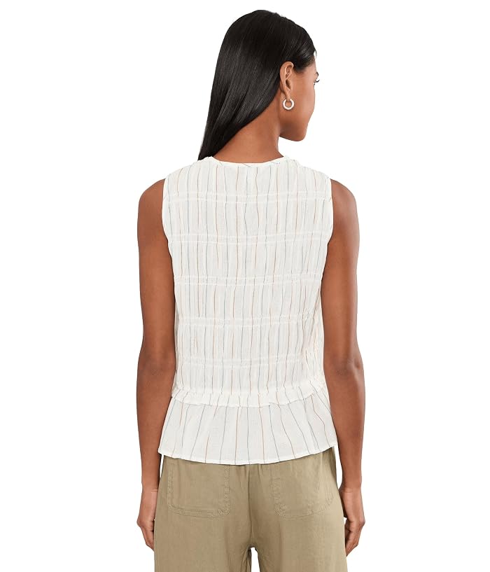 Liverpool Los Angeles Sleeveless Tie Front Woven Top with Smocking - Image 4