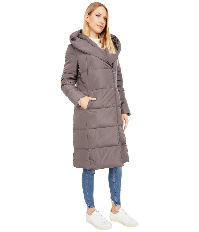 Cole Haan Zip Front Down Coat w/ Dramatic Oversized Hood - Image 4