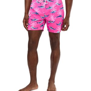 Chubbies The Great Pink Sharks 5.5" (Classic Lined Swim Trunks)