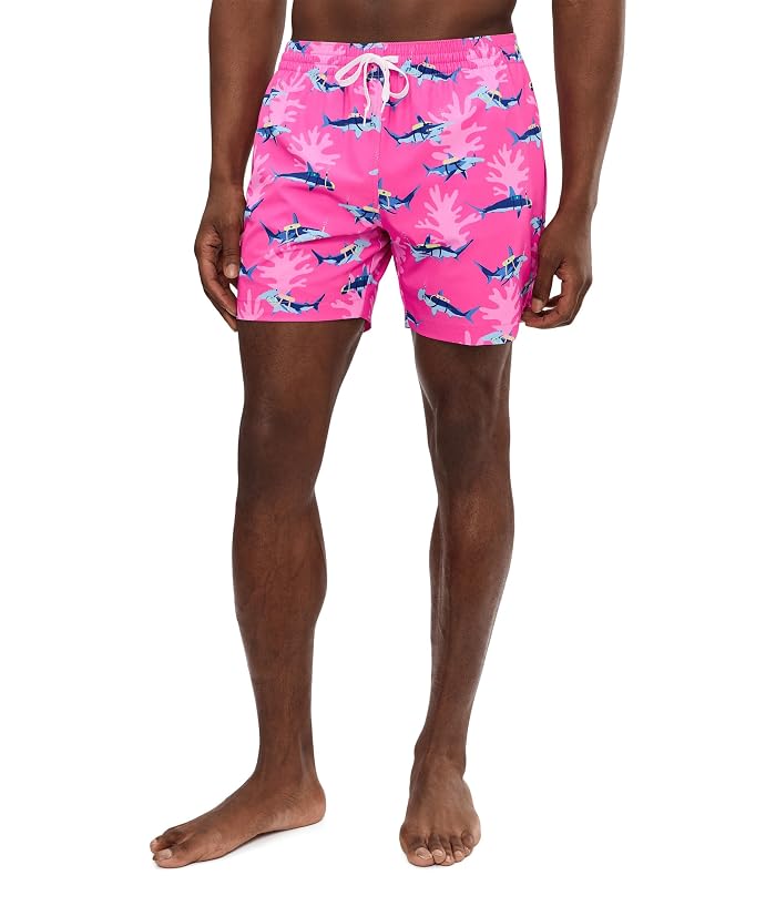 Chubbies The Great Pink Sharks 5.5" (Classic Lined Swim Trunks)