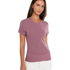 Vince Pointelle V-Neck Tee