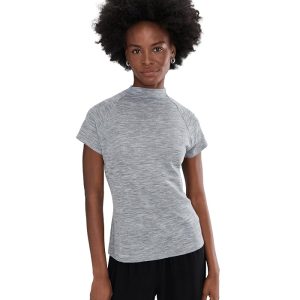 Vince Cap Sleeve Raglan Mock Neck