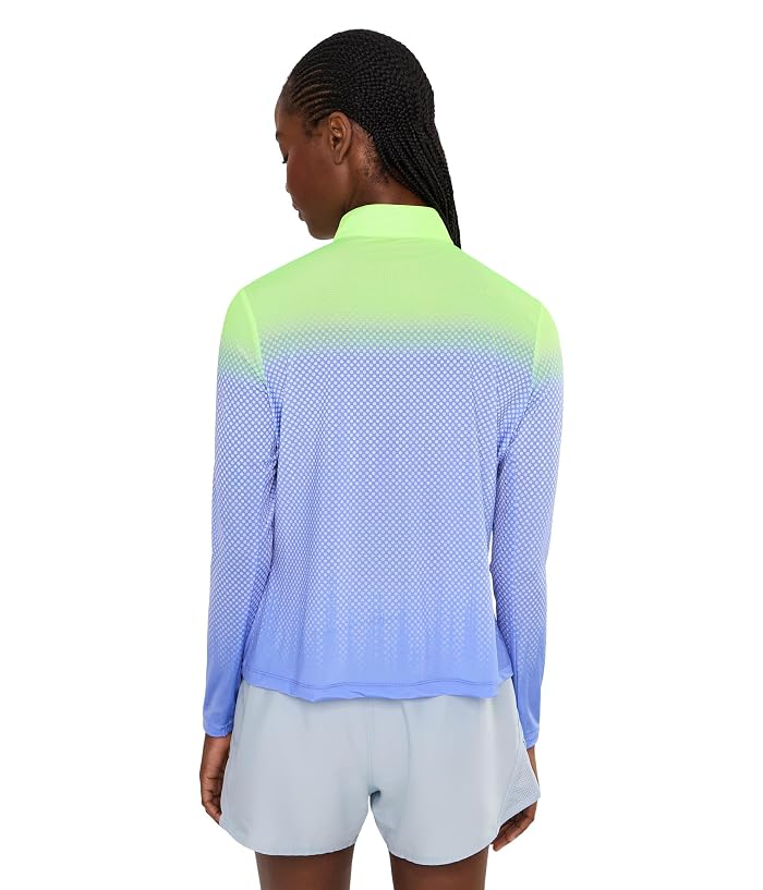 Jamie Sadock Micro Dot Ombre Long Sleeve Zip Mock Golf Top - Image 4