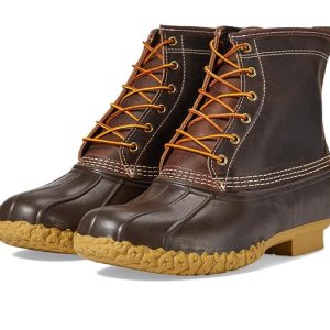 L.L.Bean Bean Boots 8" Leather Primaloft Flannel Lined