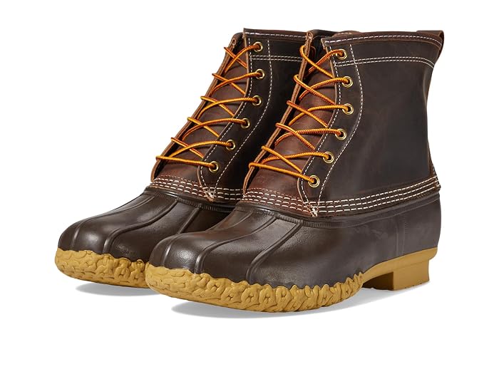 L.L.Bean Bean Boots 8" Leather Primaloft Flannel Lined