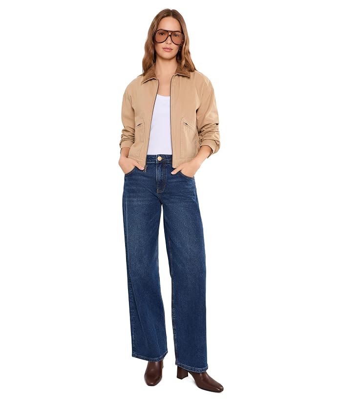 KUT from the Kloth Selena Baggy Low Rise Straight Leg Clean Hem in Gracefully/Dark Base Wash - Image 2