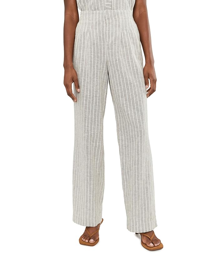 NIC+ZOE Lenox Wide Leg Striped Linen Pants