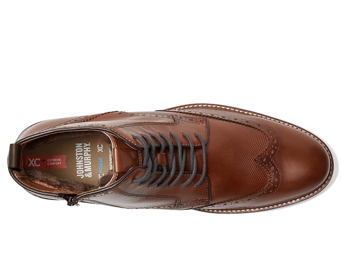 Johnston & Murphy XC+ Durham Embossed Wing Tip Shearling Boots - Image 2
