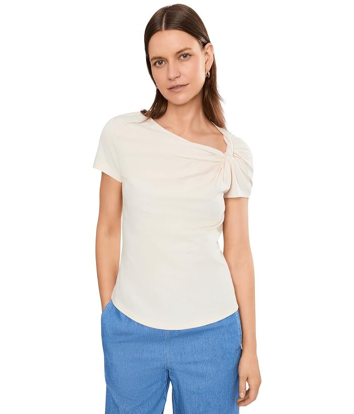 Lauren Ralph Lauren Twist-Neck Cotton Jersey Tee