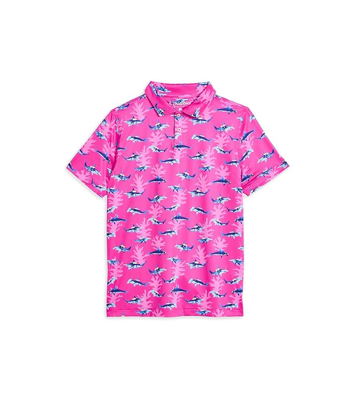 Chubbies Kids The Great Pink Shark Performance Polo (Big Kid) - Image 4