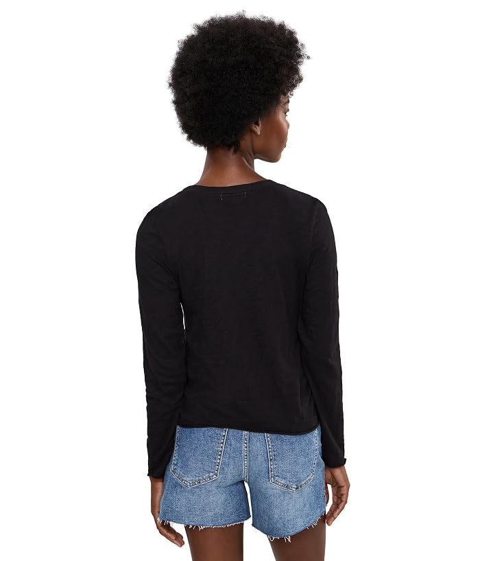 Mod-o-doc Long Sleeve Side Gather Crew Neck Slim Tee - Image 4