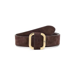 Lauren Ralph Lauren Slide-Buckle Suede Belt