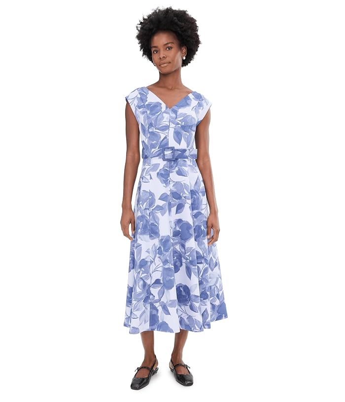 Calvin Klein Sleeveless Floral Scuba Belted Aline - Image 2