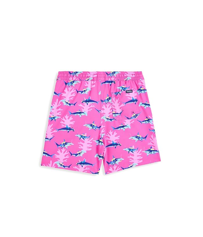 Chubbies Kids The Lil Great Pink Shark Swim Trunk (Infant/Toddler/Little Kid) - Image 2
