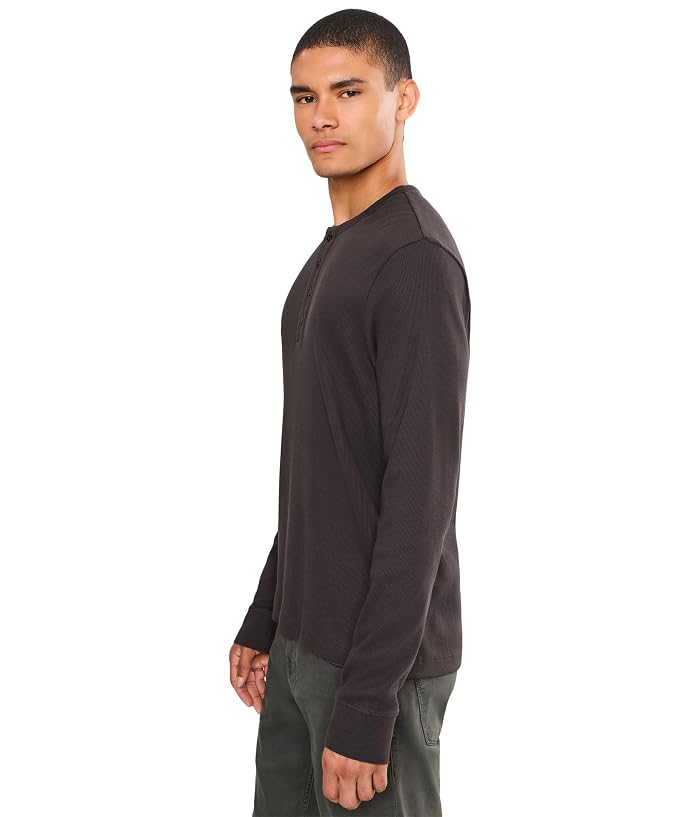 Vince Cotton Rib Long Sleeve Henley - Image 3