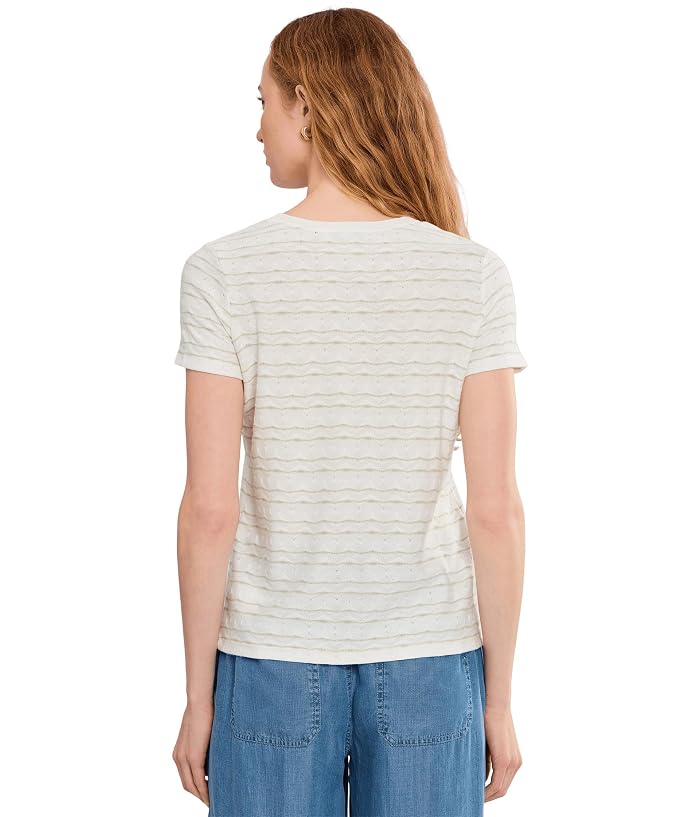 Liverpool Los Angeles Petite Short Sleeve Crew Neck Knit Tee with Rib Trim - Image 4