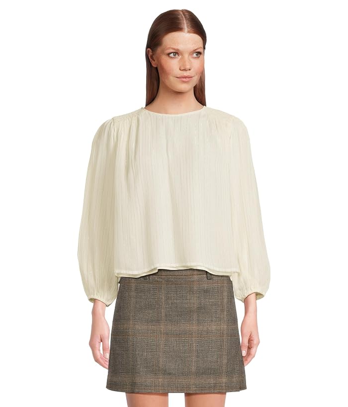 Michael Stars Dolly Blouse With Smocking Details