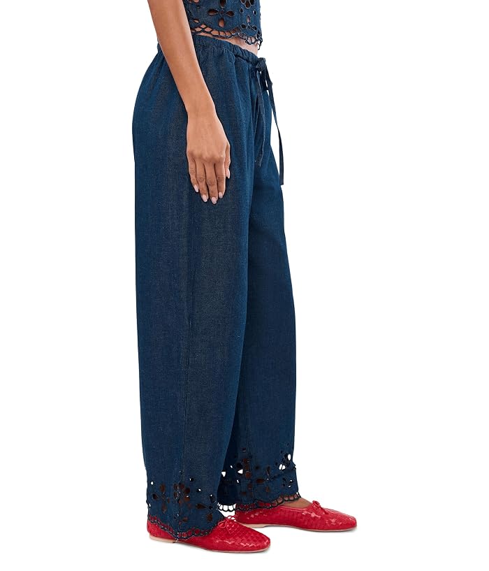 Madewell Denim Embroidered-Hem Pull-On Pants - Image 3