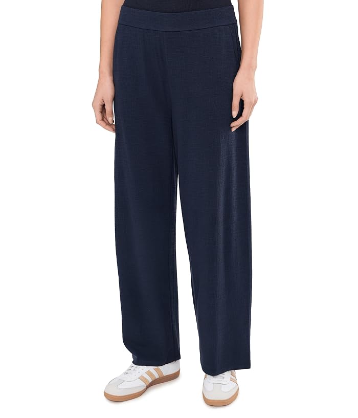 Eileen Fisher Cross Hatch Stretch Jersey Straight Ankle Pants
