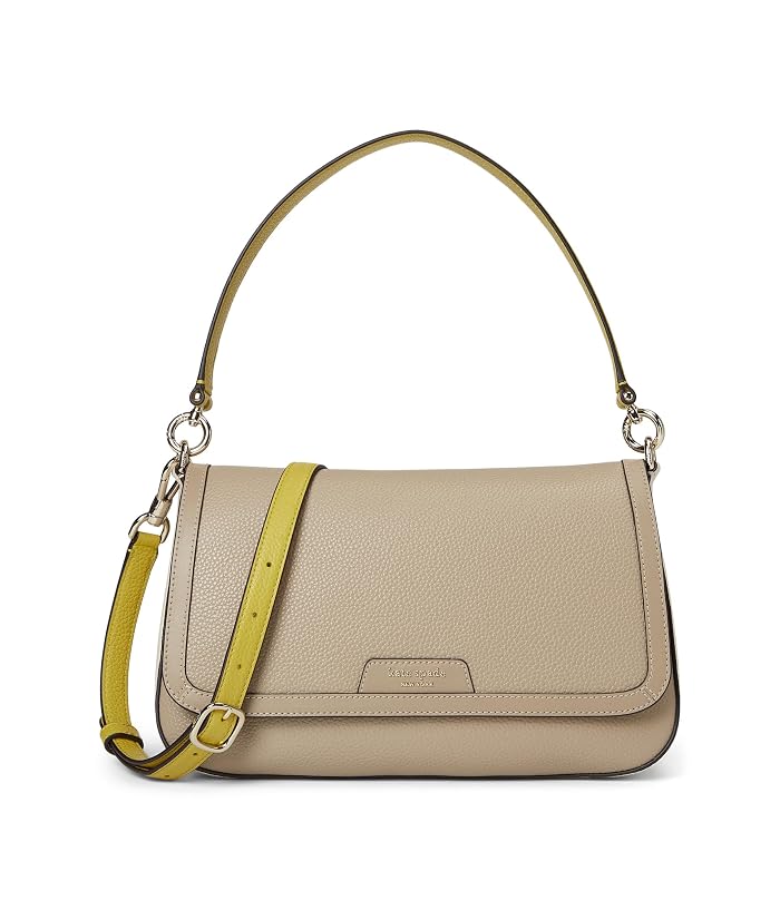 Kate Spade New York Hudson Colorblocked Pebbled Leather Flap Shoulder Bag