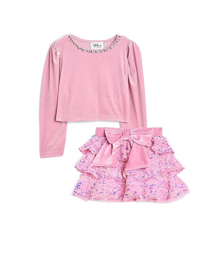 Lola and The Boys Stardust Velvet Party Set (Little Kid)