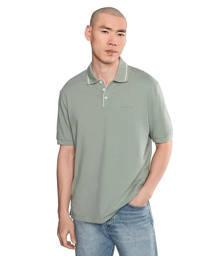 Armani Exchange Stretch Cotton Jersey Polo Shirt