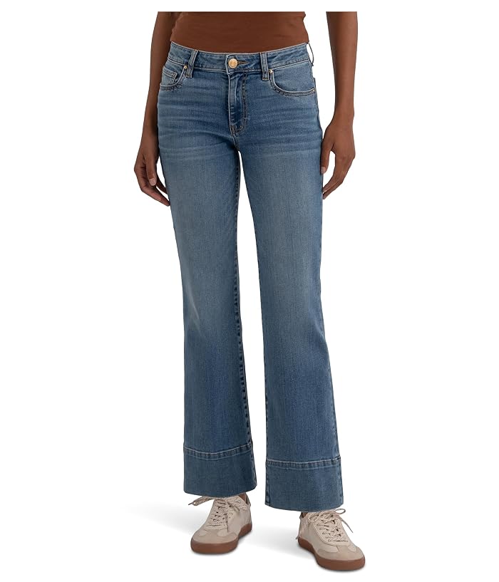 KUT from the Kloth Kelsey Mid-Rise Kick Flare with Wide Hem