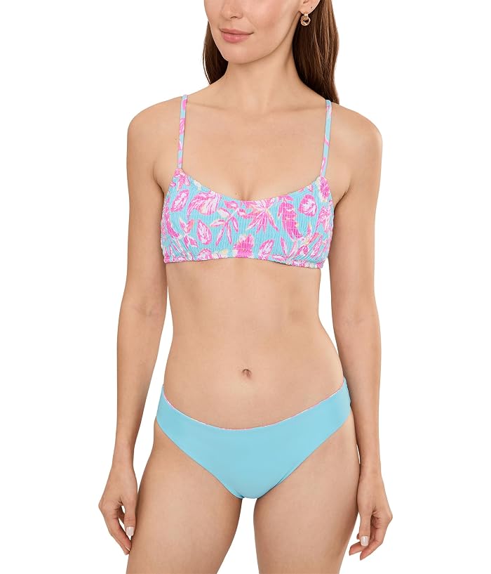 Snapper Rock Kids Tropical Glow Recycled Bikini Top - Image 2
