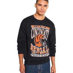 Junk Food Clothing NFL Cincinnati Bengals Helmet Flea Market Crew Fleece