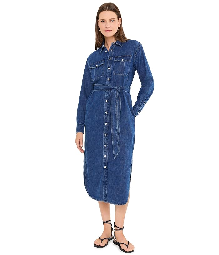 Lauren Ralph Lauren Belted Denim Midi Shirtdress