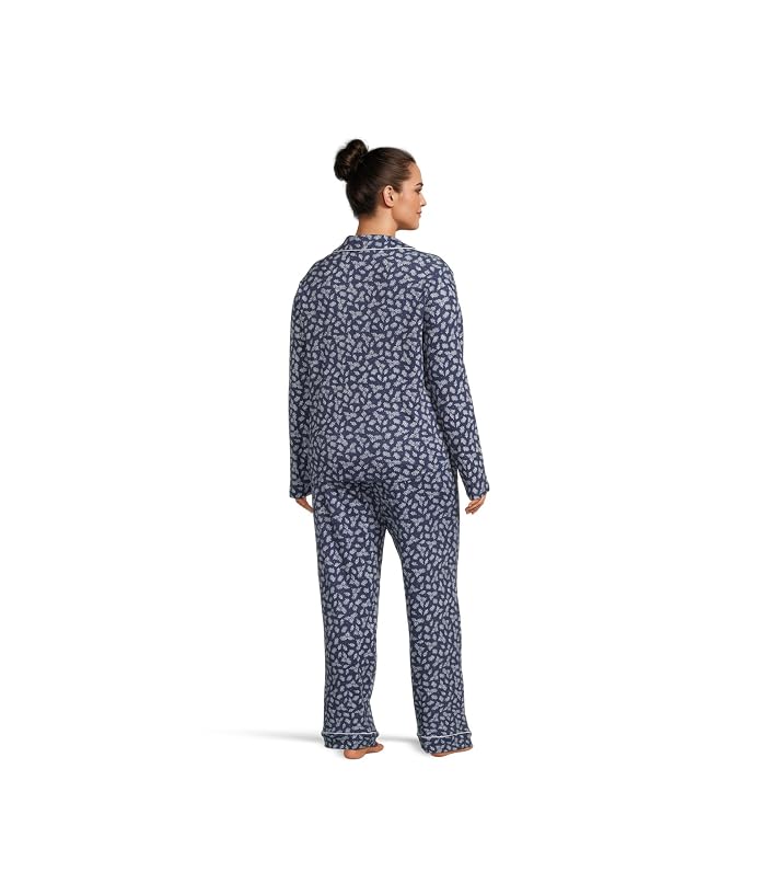 Karen Neuburger Plus Jolly & Bright Long Sleeve Notch Top & Long Pants Set - Image 3