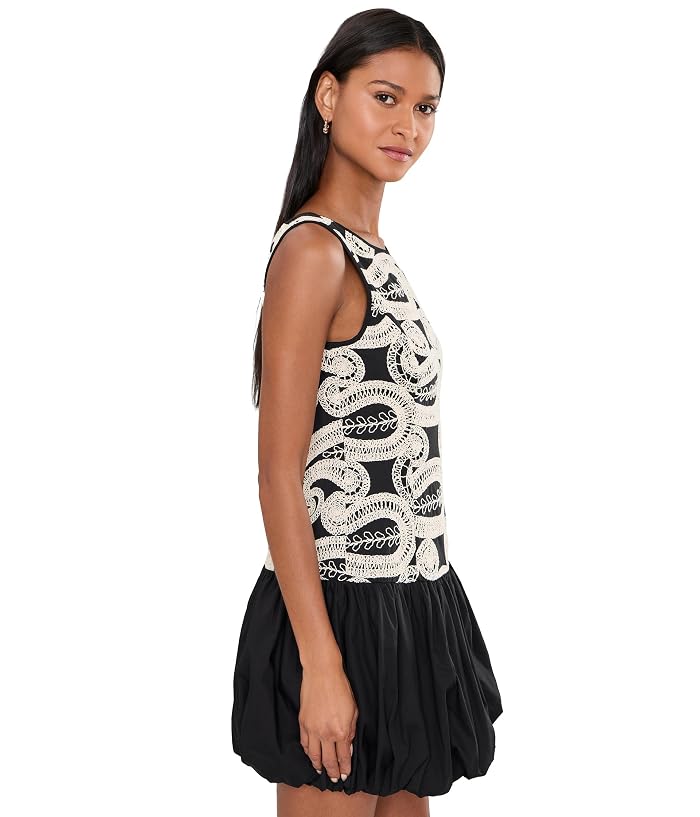 Adrianna Papell Embroidered Cotton Mini - Image 3