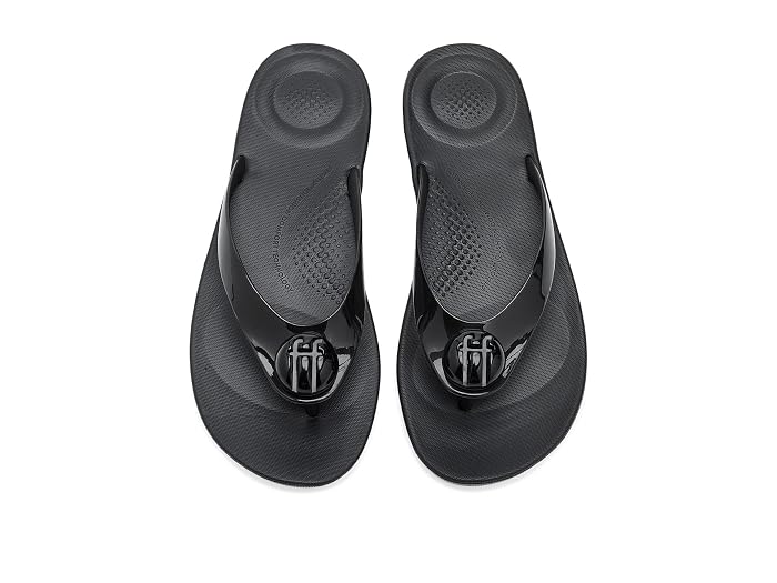 FitFlop Iqushion Glossy-Button Flip-Flops - Image 2