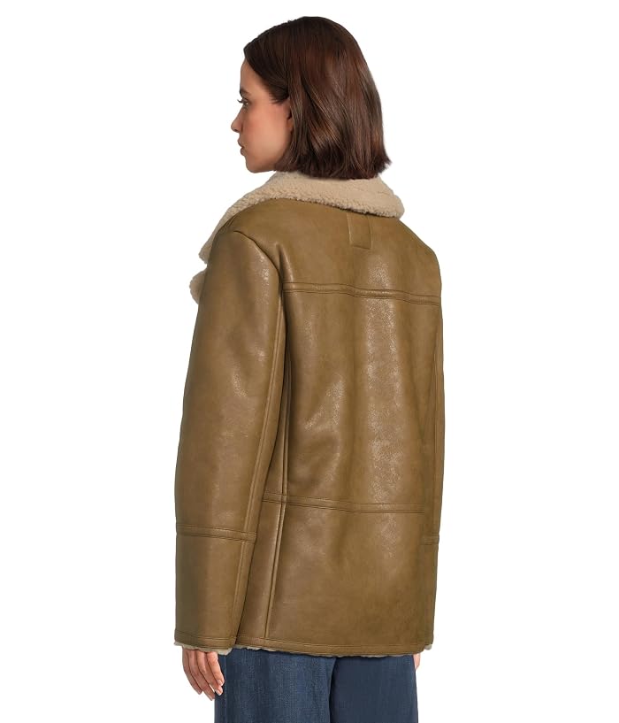 Avec Les Filles Faux Shearling Peacoat - Image 3