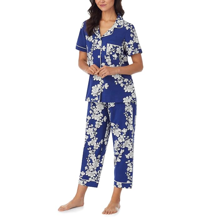 Bedhead PJs Short Sleeve Cropped PJ Set (Cotton Spandex) - Image 2